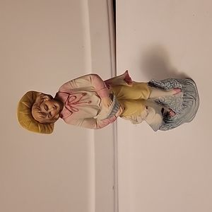 Vintage Victorian Bisque Figurine - Boy with Basket, Hand painted?